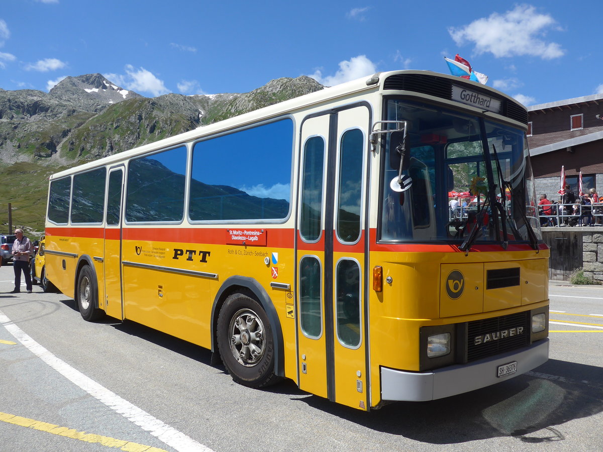 (195'275) - Roth, Z�rich - SH 36'376 - Saurer/T�scher (ex Looser, Elm; ex Mattli, Wassen) am 29. Juli 2018 in Grimsel, Passh�he