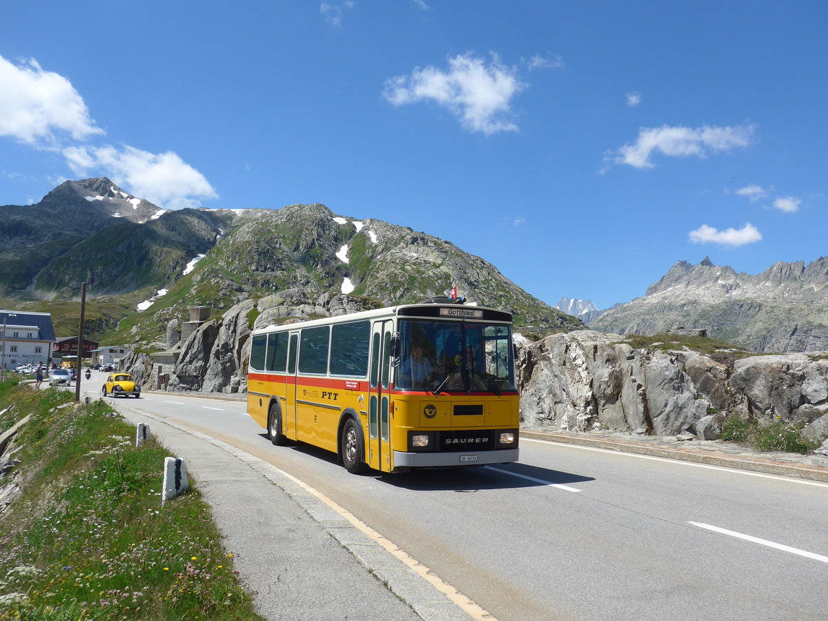 (195'291) - Roth, Z�rich - SH 36'376 - Saurer/T�scher (ex Looser, Elm; ex Mattli, Wassen) am 29. Juli 2018 auf dem Grimselpass