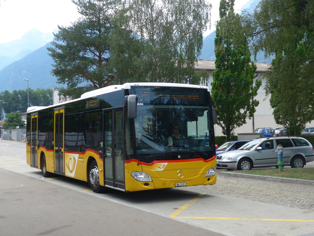 (195'450) - Thepra, Stans - Nr. 12/NW 5107 - Mercedes am 1. August 2018 beim Bahnhof Fl�elen