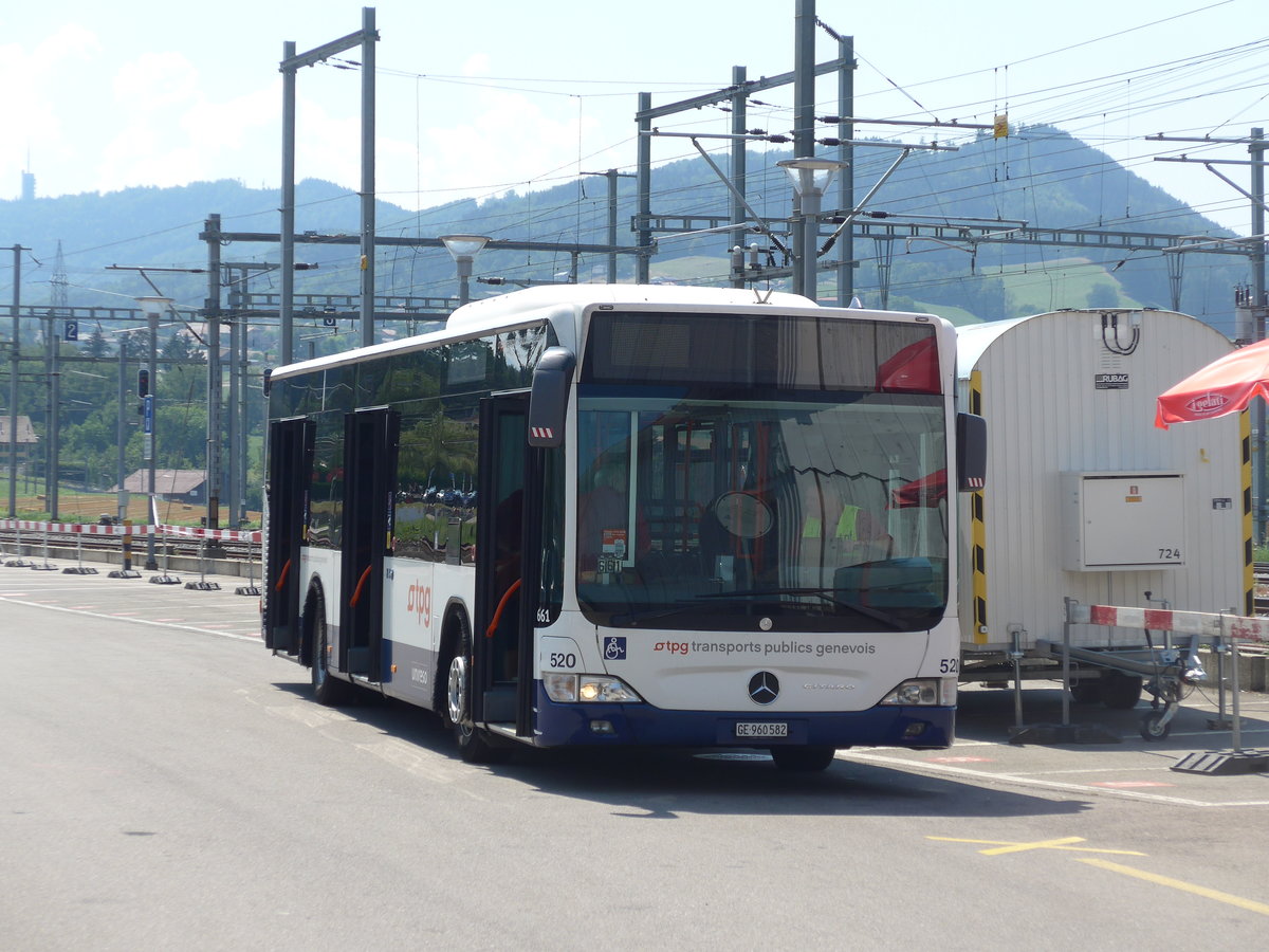(195'575) - TPF Fribourg (TPG 520) - Nr. 661/GE 960'582 - Mercedes am 5. August 2018 beim Bahnhof Pal�zieux