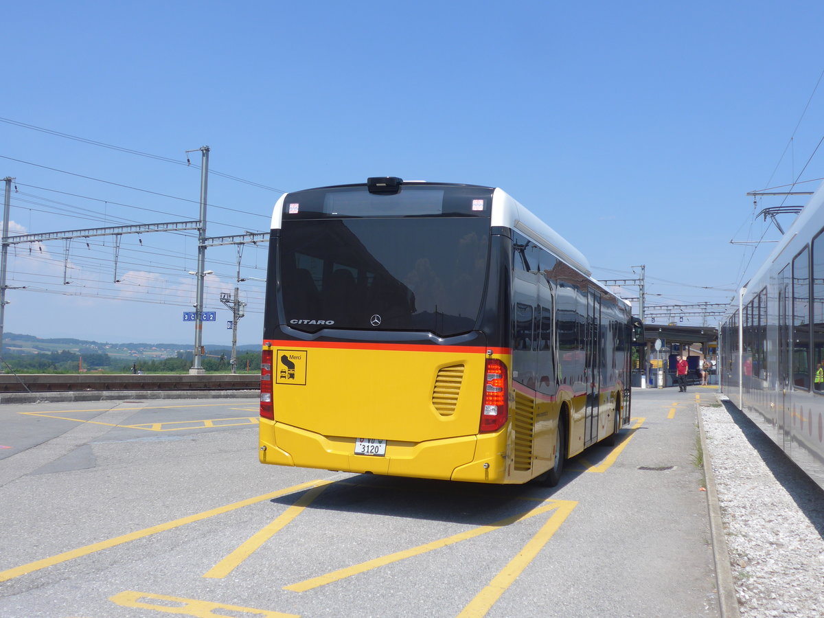 (195'580) - Faucherre, Moudon - VD 3120 - Mercedes am 5. August 2018 beim Bahnhof Pal�zieux