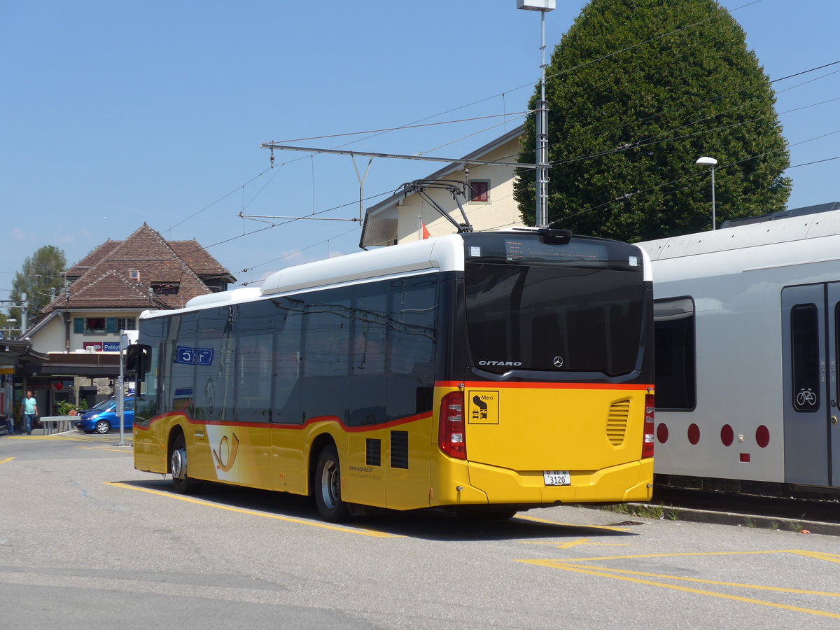(195'581) - Faucherre, Moudon - VD 3120 - Mercedes am 5. August 2018 beim Bahnhof Pal�zieux