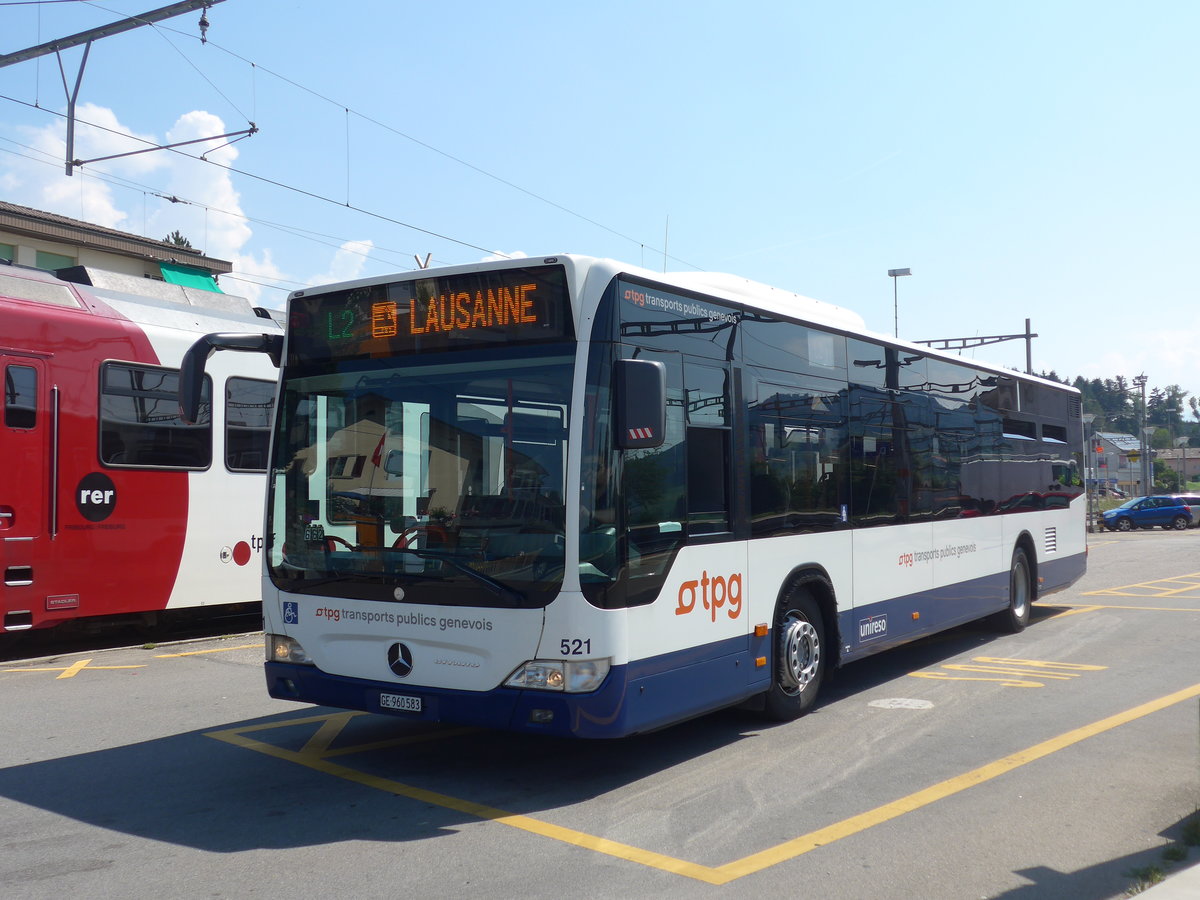 (195'598) - TPF Fribourg (TPG 521) - Nr. 662/GE 960'583 - Mercedes am 5. August 2018 beim Bahnhof Pal�zieux