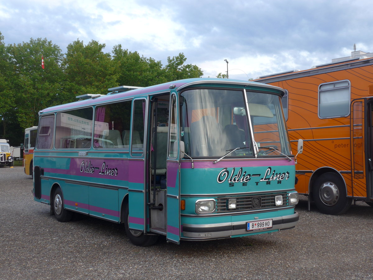 (195'909) - Aus Oesterreich: W�stner, Bezau - B 999 HO - Setra am 17. August 2018 in Wettingen, Zirkuswiese