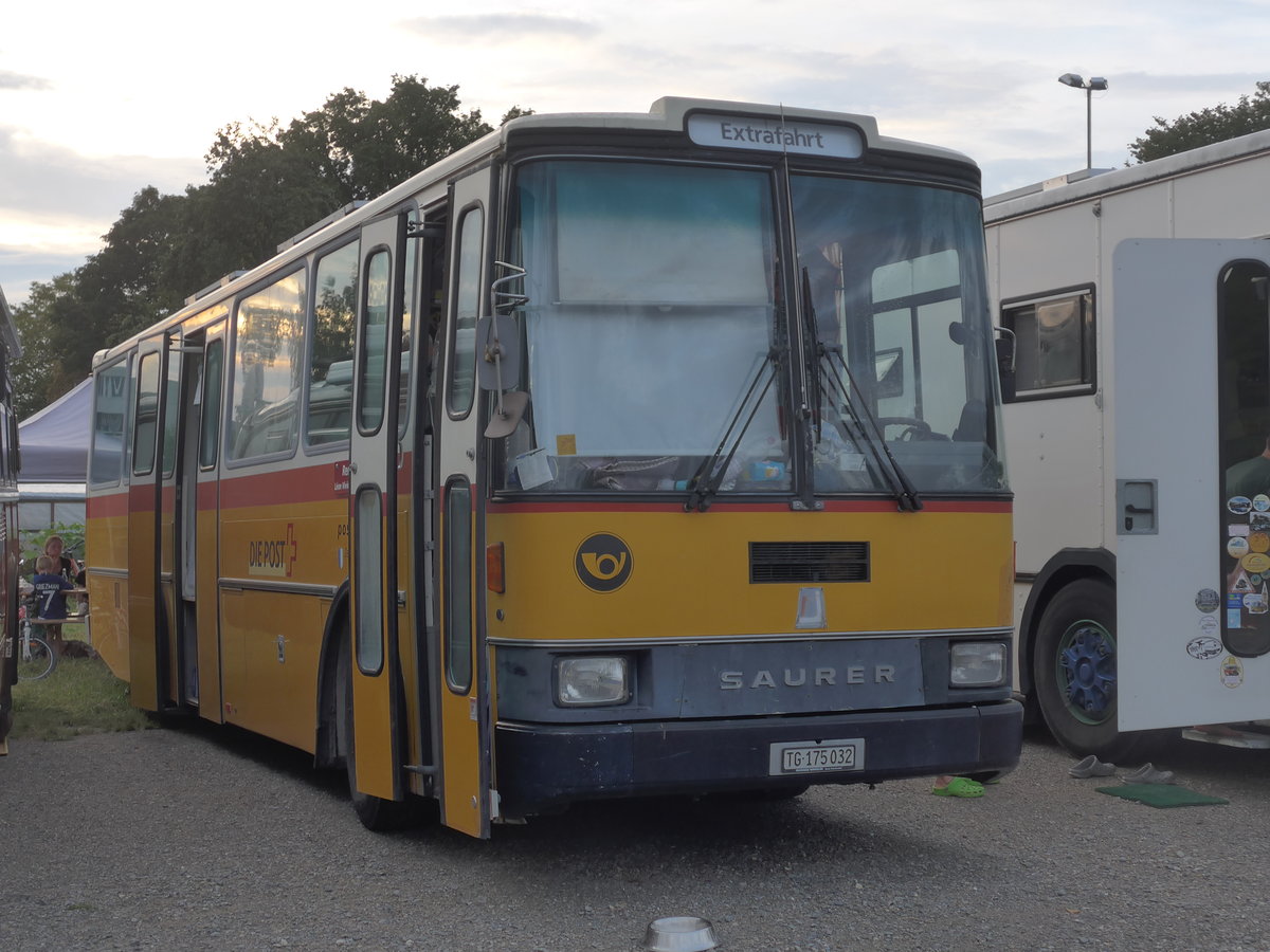 (195'914) - Sch�r, Ettenhausen - TG 175'032 - Saurer/R&J (ex Zimmermann, Kerns; ex Amstein, Willisau) am 17. August 2018 in Wettingen, Zirkuswiese