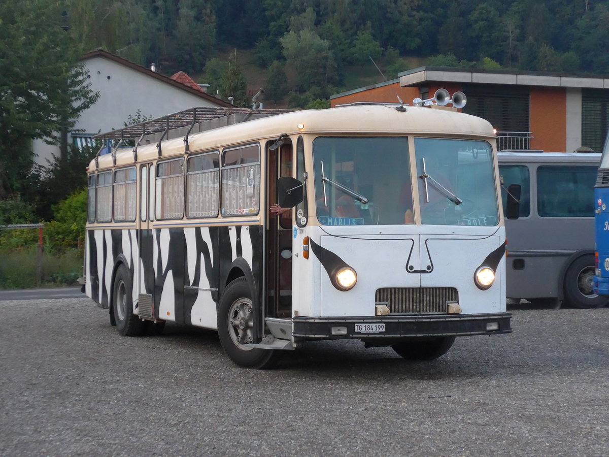 (195'942) - K�ndig, Affeltrangen - TG 184'199 - FBW/R&J (ex P 25'505; ex P 22'304) am 17. August 2018 in Wettingen, Zirkuswiese