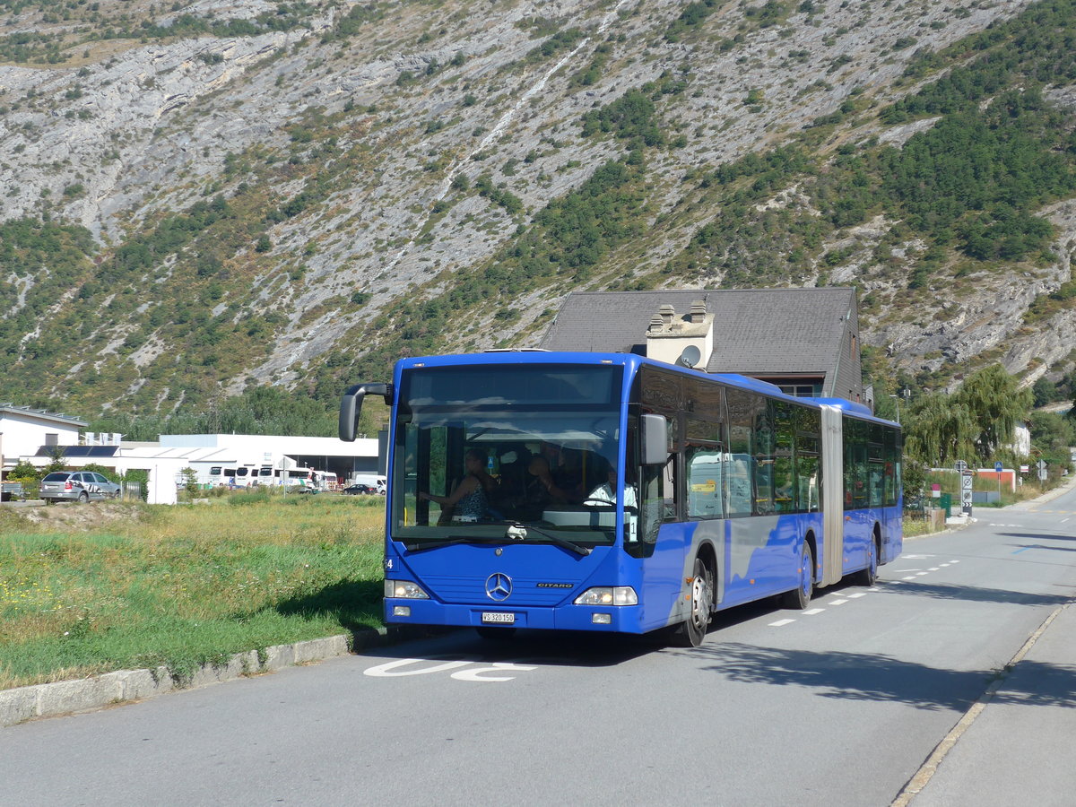 (196'001) - Ruffiner, Turtmann - Nr. 54/VS 320'150 - Mercedes (ex VZO Gr�ningen Nr. 54) am 19. August 2018 in Turtmann, Bahnhofstrasse