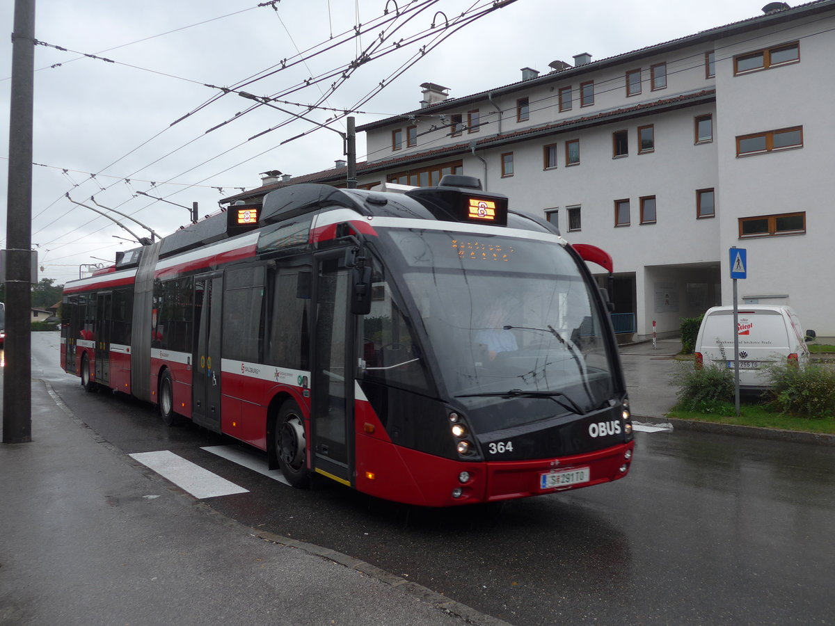 (197'416) - OBUS Salzburg - Nr. 364/S 291 TO - Solaris Gelenktrolleybus am 14. September 2018 beim Bahnhof Salzburg S�d