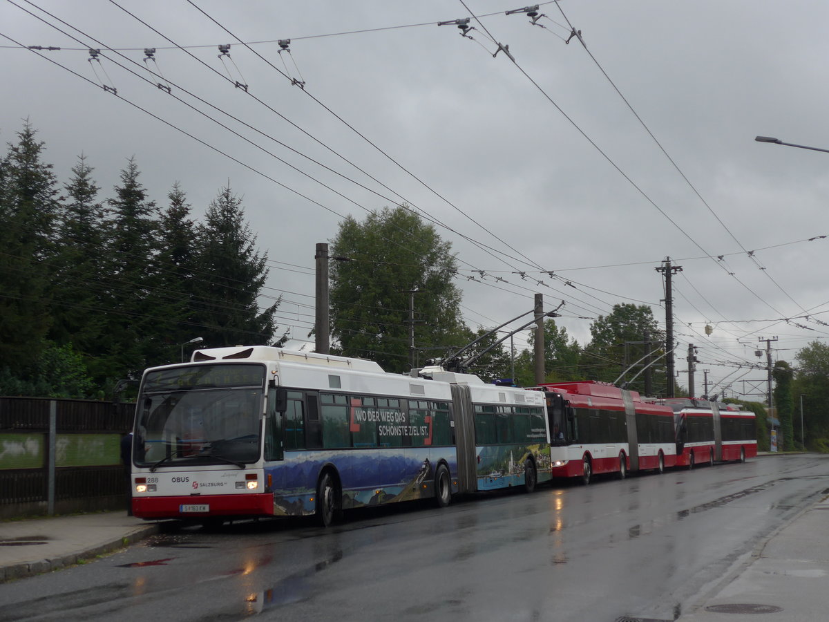 (197'418) - OBUS Salzburg - Nr. 288/S 163 KW - Van Hool Gelenktrolleybus am 14. September 2018 beim Bahnhof Salzburg S�d