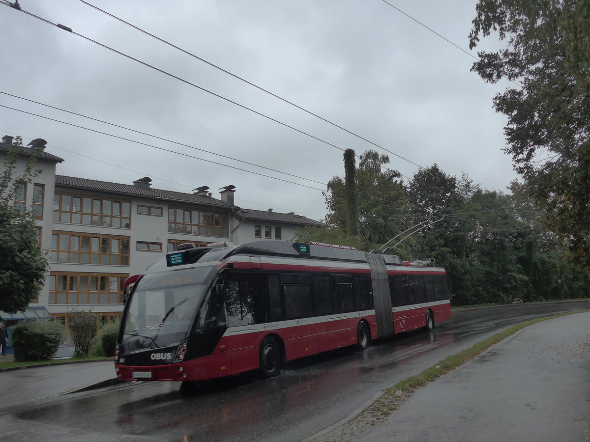 (197'422) - OBUS Salzburg - Nr. 351/S 870 TB - Solaris Gelenktrolleybus am 14. September 2018 beim Bahnhof Salzburg S�d