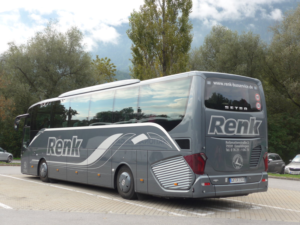 (197'629) - Aus Deutschland: Renk, Eimeldingen - L�-CR 2101 - Setra am 15. September 2018 in Pettnau, Raststation