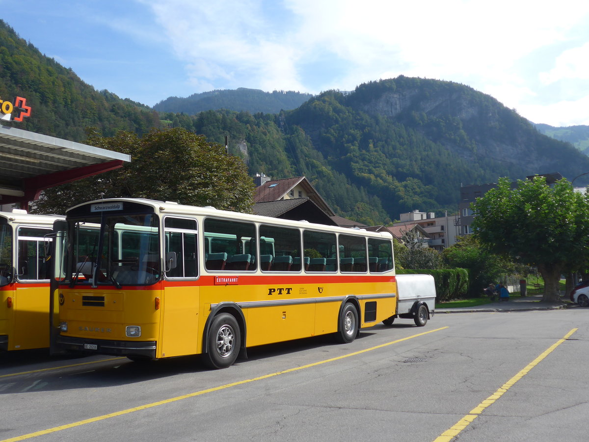 (197'660) - Schmid, Th�rishaus - BE 26'206 - Saurer/T�scher (ex P 24'244) am 16. September 2018 in Meiringen, Postautostation