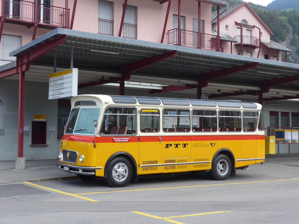(197'702) - M�ller, Ennetmoos - NW 23'167 - FBW/Gangloff (ex Rentsch, Gunten; ex P 23'203; ex P 21'003) am 16. September 2018 in Meiringen, Postautostation