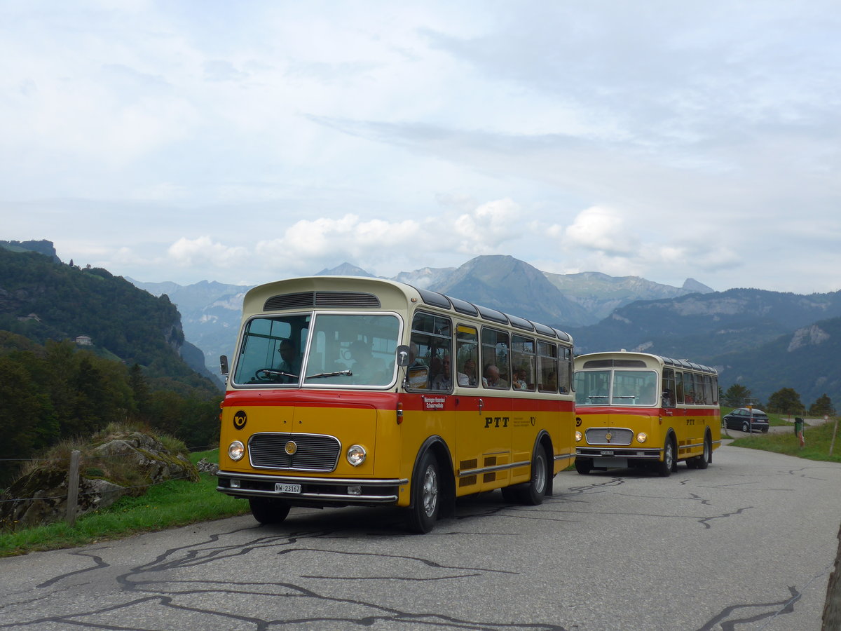 (197'734) - M�ller, Ennetmoos - NW 23'167 - FBW/Gangloff (ex Rentsch, Gunten; ex P 23'203; ex P 21'003) am 16. September 2018 in Geissholz, Hori