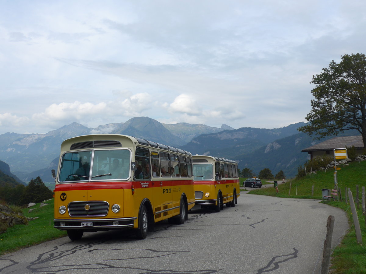(197'735) - M�ller, Ennetmoos - NW 23'167 - FBW/Gangloff (ex Rentsch, Gunten; ex P 23'203; ex P 21'003) am 16. September 2018 in Geissholz, Hori