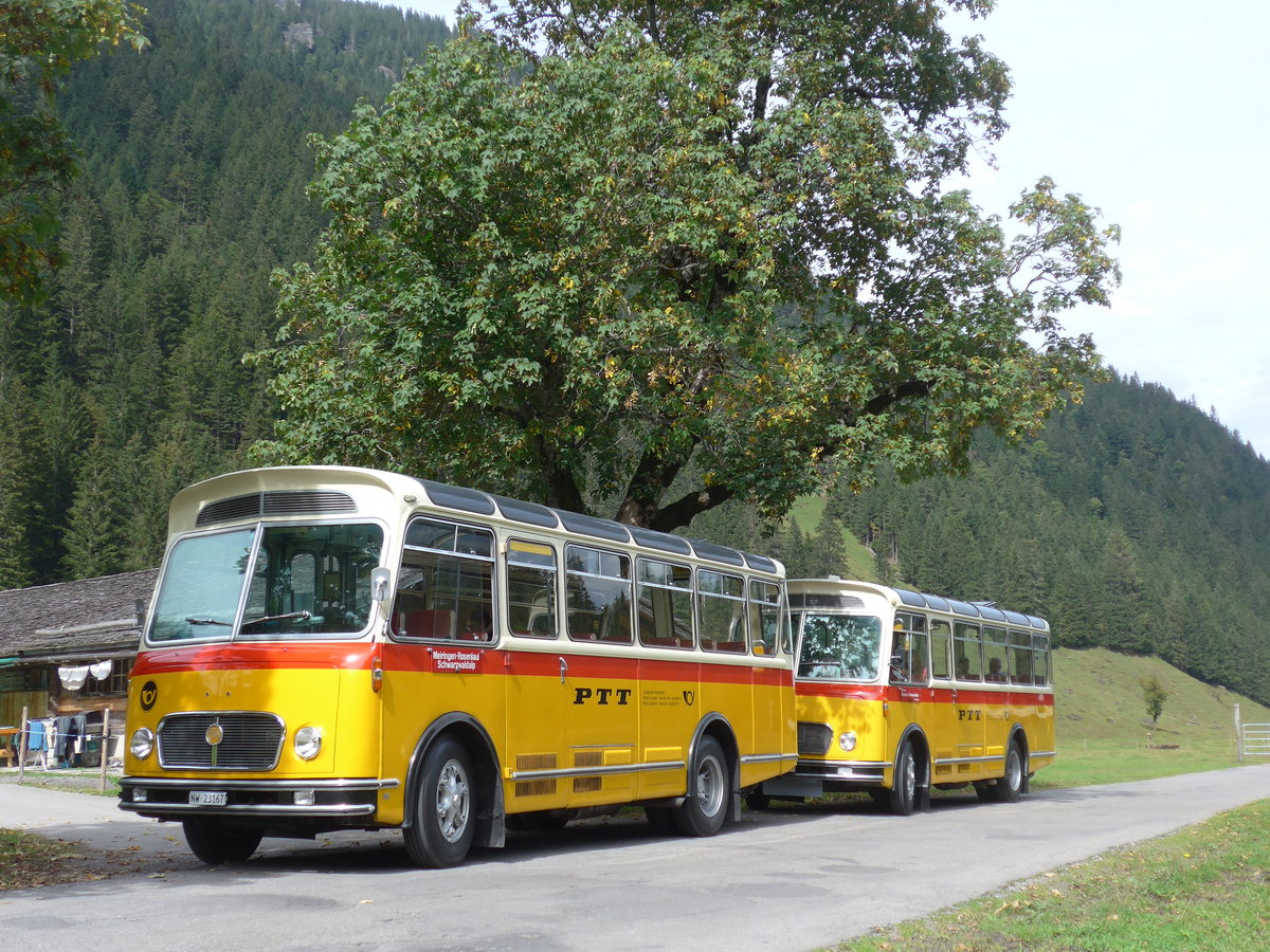 (197'778) - M�ller, Ennetmoos - NW 23'167 - FBW/Gangloff (ex Rentsch, Gunten; ex P 23'203; ex P 21'003) am 16. September 2018 in Gschwandtenmaad