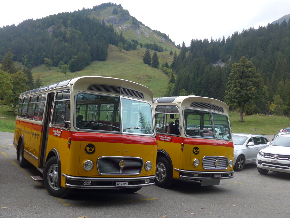 (197'797) - M�ller, Ennetmoos - NW 23'167 - FBW/Gangloff (ex Rentsch, Gunten; ex P 23'203; ex P 21'003) am 16. September 2018 auf der Schwarzwaldalp