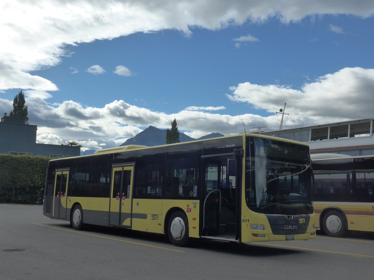 (197'919) - STI Thun - Nr. 401/BE 849'401 - MAN am 23. September 2018 bei der Schiffl�ndte Thun