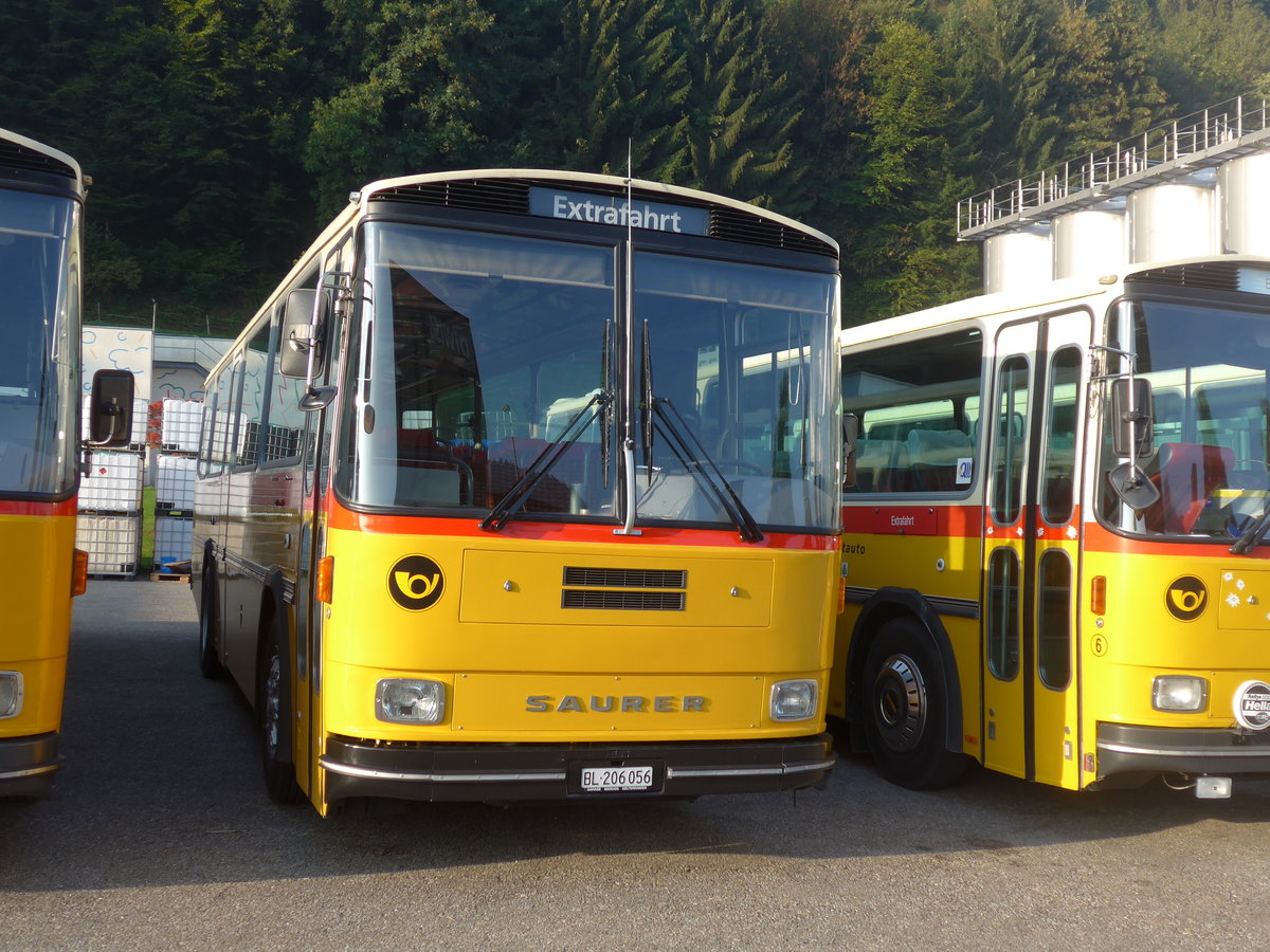 (197'979) - Marugg, Gelterkinden - BL 206'056 - Saurer/Hess (ex D�rfelt, D-Gahlenz; ex P 24'254) am 30. September 2018 in Willisau, Altes Zeughaus