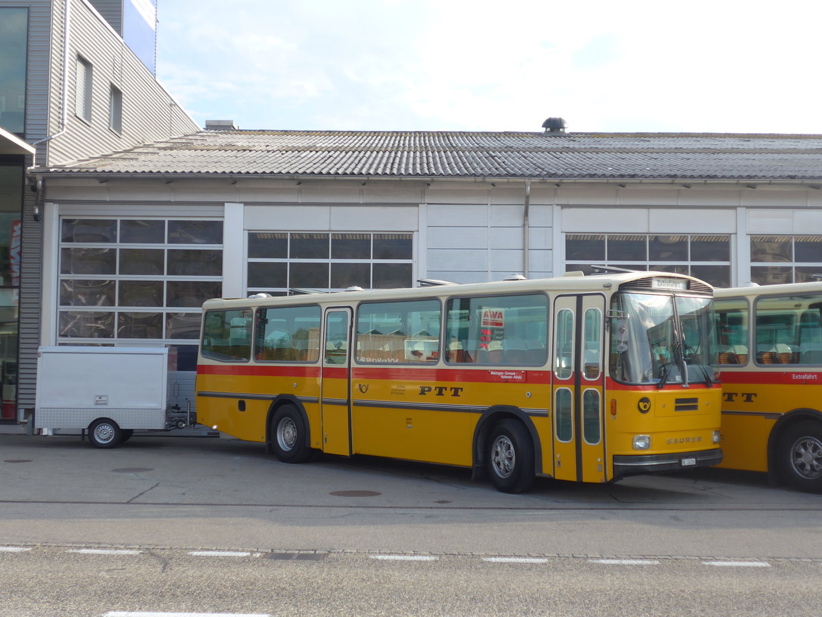 (198'026) - Schmid, Th�rishaus - BE 26'206 - Saurer/T�scher (ex P 24'244) am 30. September 2018 in Bellach, Hess