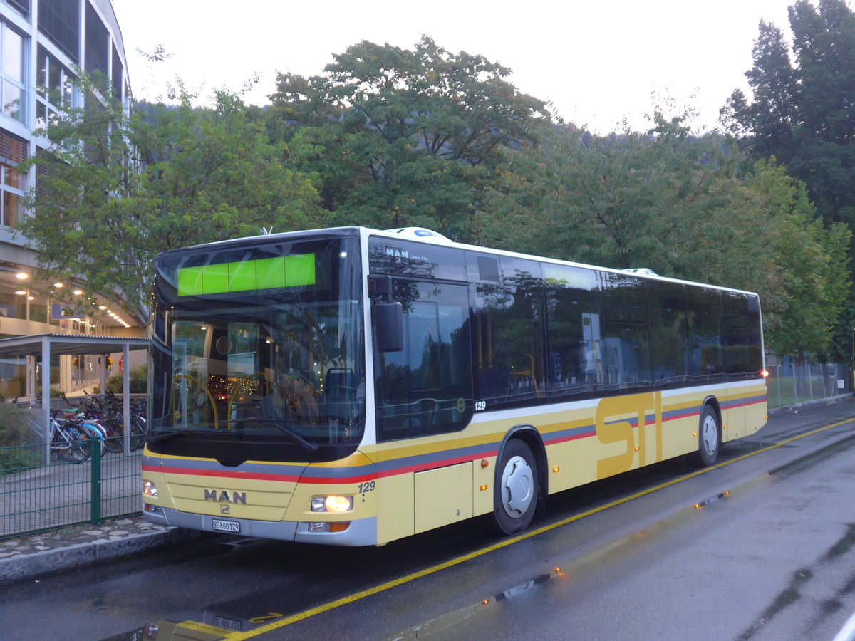 (198'063) - STI Thun - Nr. 129/BE 800'129 - MAN am 30. September 2018 bei der Schiffl�ndte Thun