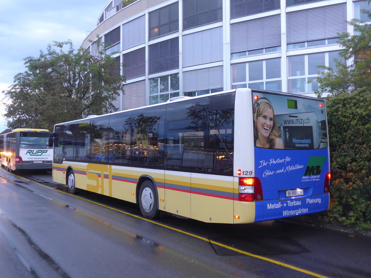 (198'064) - STI Thun - Nr. 129/BE 800'129 - MAN am 30. September 2018 bei der Schiffl�ndte Thun