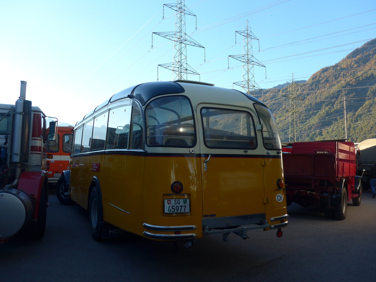 (198'129) - R�egg, R�ti - SG 45'977 - FBW/FHS (ex Kantonspolizei, Bern; ex P 23'180; ex P 2216) am 13. Oktober 2018 in Sch�nis, Bicoareal