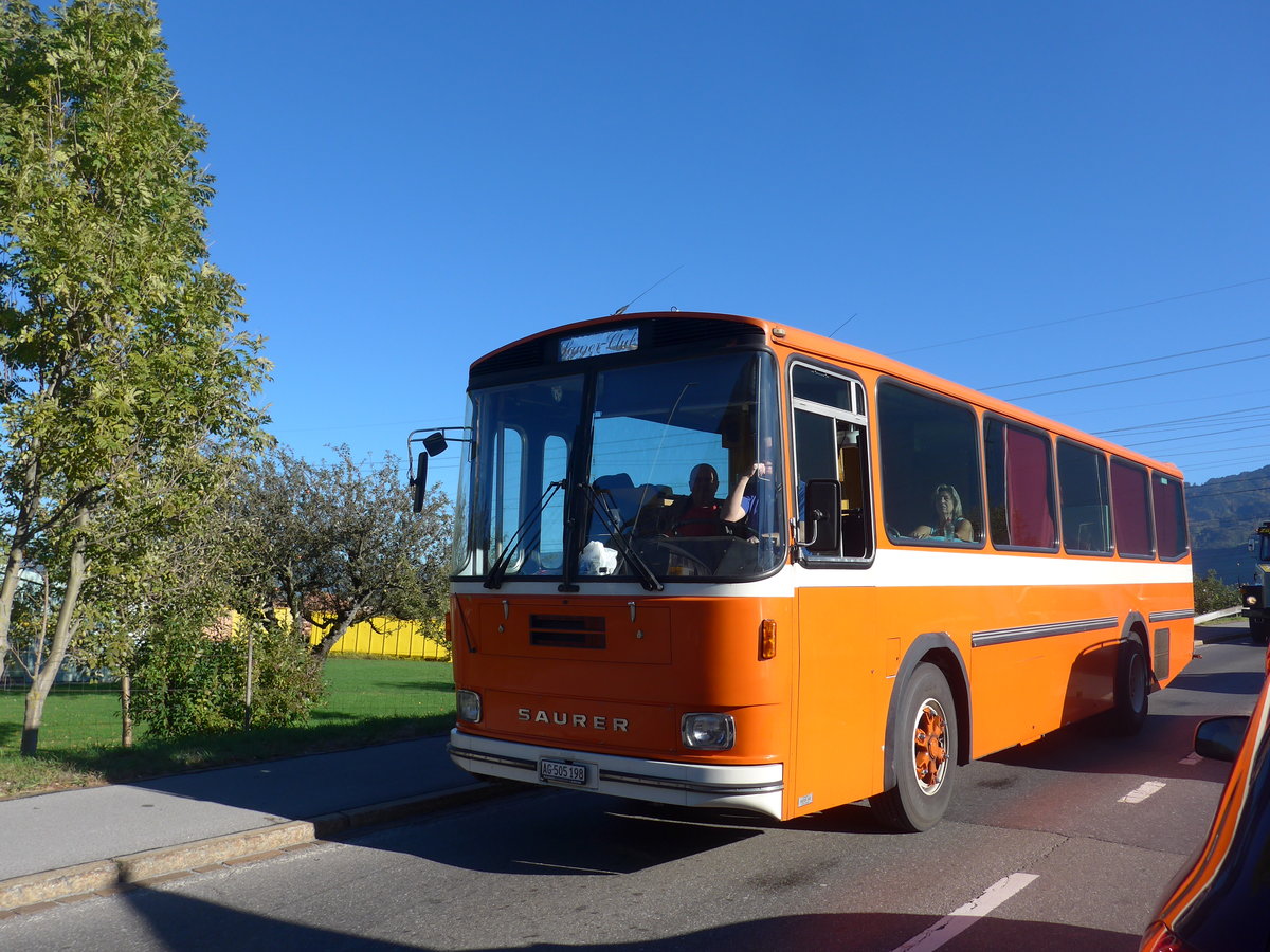 (198'194) - Mangold, Oberengstringen - AG 505'198 - Saurer/Hess (ex RhV Altst�tten Nr. 45) am 13. Oktober 2018 in Bilten, Sch�niserstrasse