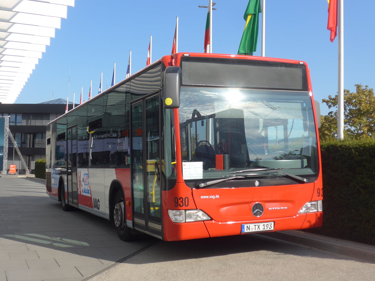 (198'338) - VAG N�rnberg - Nr. 930/N-TX 193 - Mercedes am 16. Oktober 2018 in N�rnberg, Messe