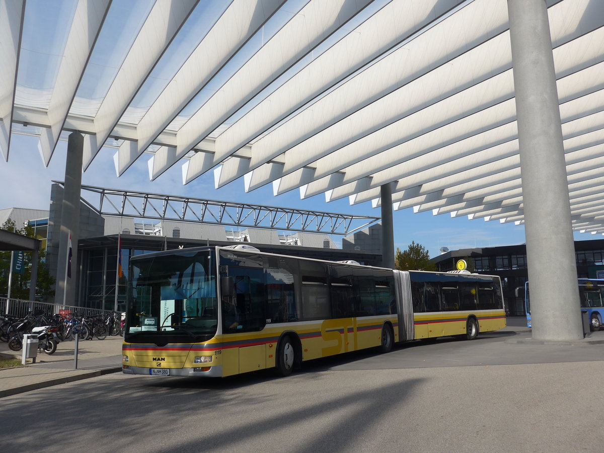 (198'340) - Bruckdorfer, N�rnberg - Nr. 119/N-NH 380 - MAN (ex STI Thun/CH Nr. 119) am 16. Oktober 2018 in N�rnberg, Messe