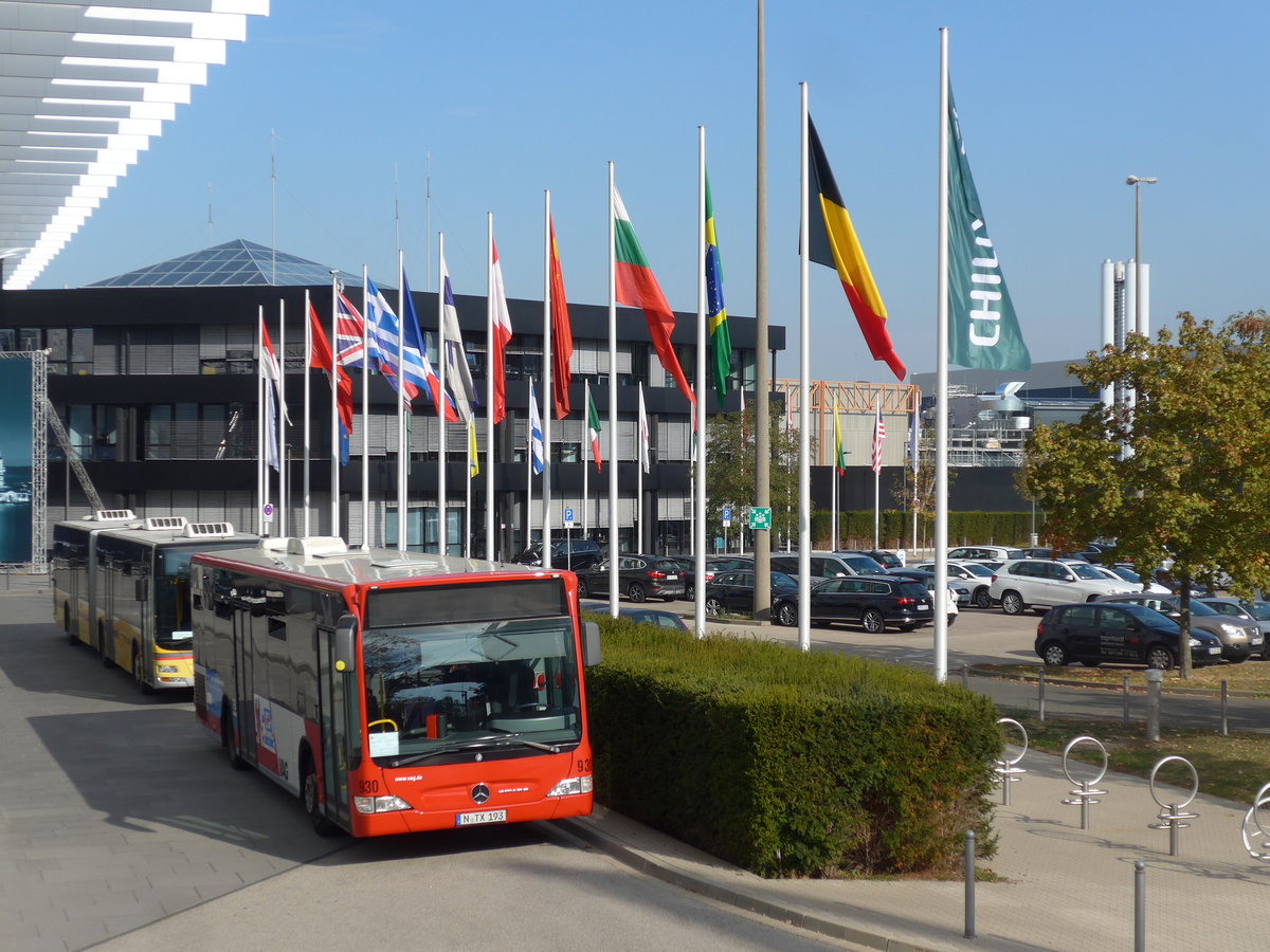 (198'352) - VAG N�rnberg - Nr. 930/N-TX 193 - Mercedes am 16. Oktober 2018 in N�rnberg, Messe
