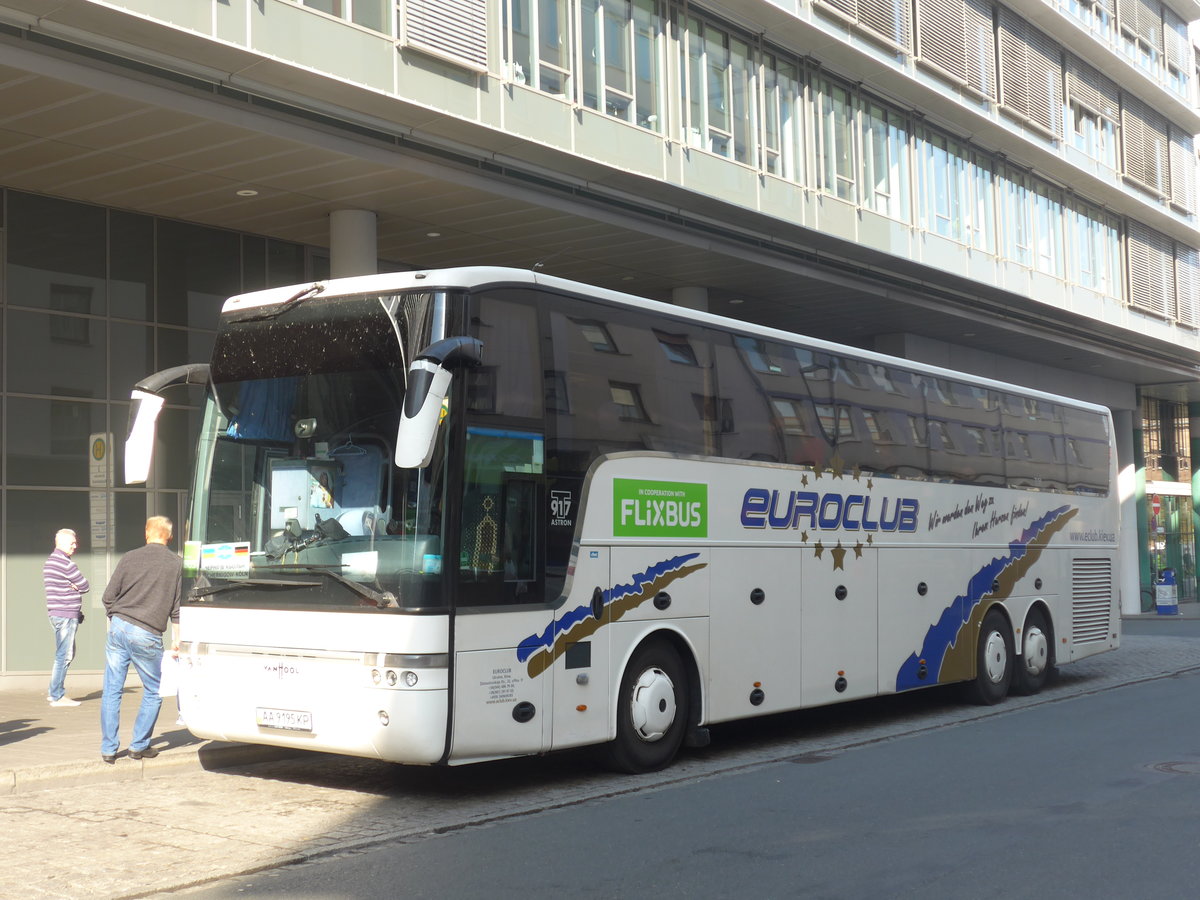 (198'365) - Aus der Ukraine: Euroclub, Kiew - AA 9195 KP - Van Hool am 17. Oktober 2018 in N�rnberg, Zentraler Busbahnhof