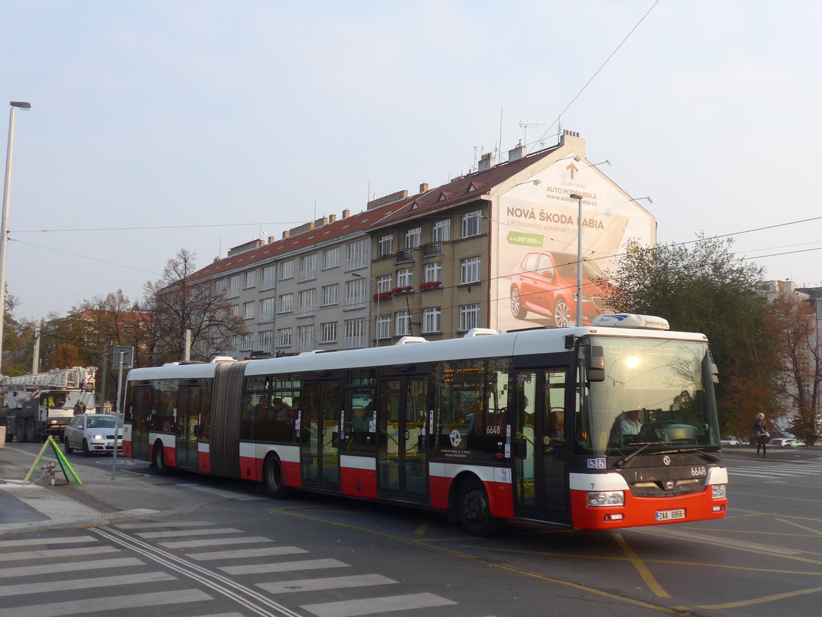 (198'479) - DPP Praha - Nr. 6648/2AA 6956 - SOR am 19. Oktober 2018 in Praha, Dejvick�
