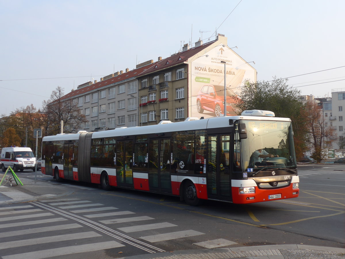 (198'481) - DPP Praha - Nr. 6875/4AJ 2203 - SOR am 19. Oktober 2018 in Praha, Dejvick�