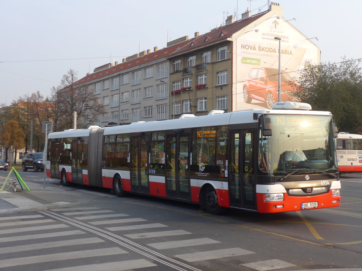 (198'482) - DPP Praha - Nr. 6934/5AE 5125 - SOR am 19. Oktober 2018 in Praha, Dejvick�