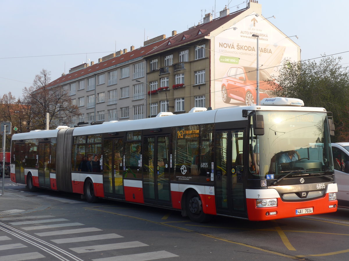 (198'493) - DPP Praha - Nr. 6855/4AI 7034 - SOR am 19. Oktober 2018 in Praha, Dejvick�