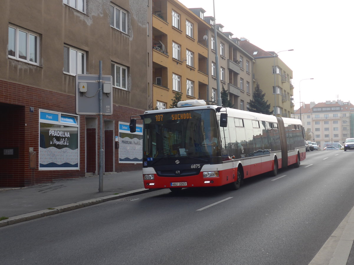 (198'515) - DPP Praha - Nr. 6875/4AJ 2203 - SOR am 19. Oktober 2018 in Praha, N�draz� Podbaba