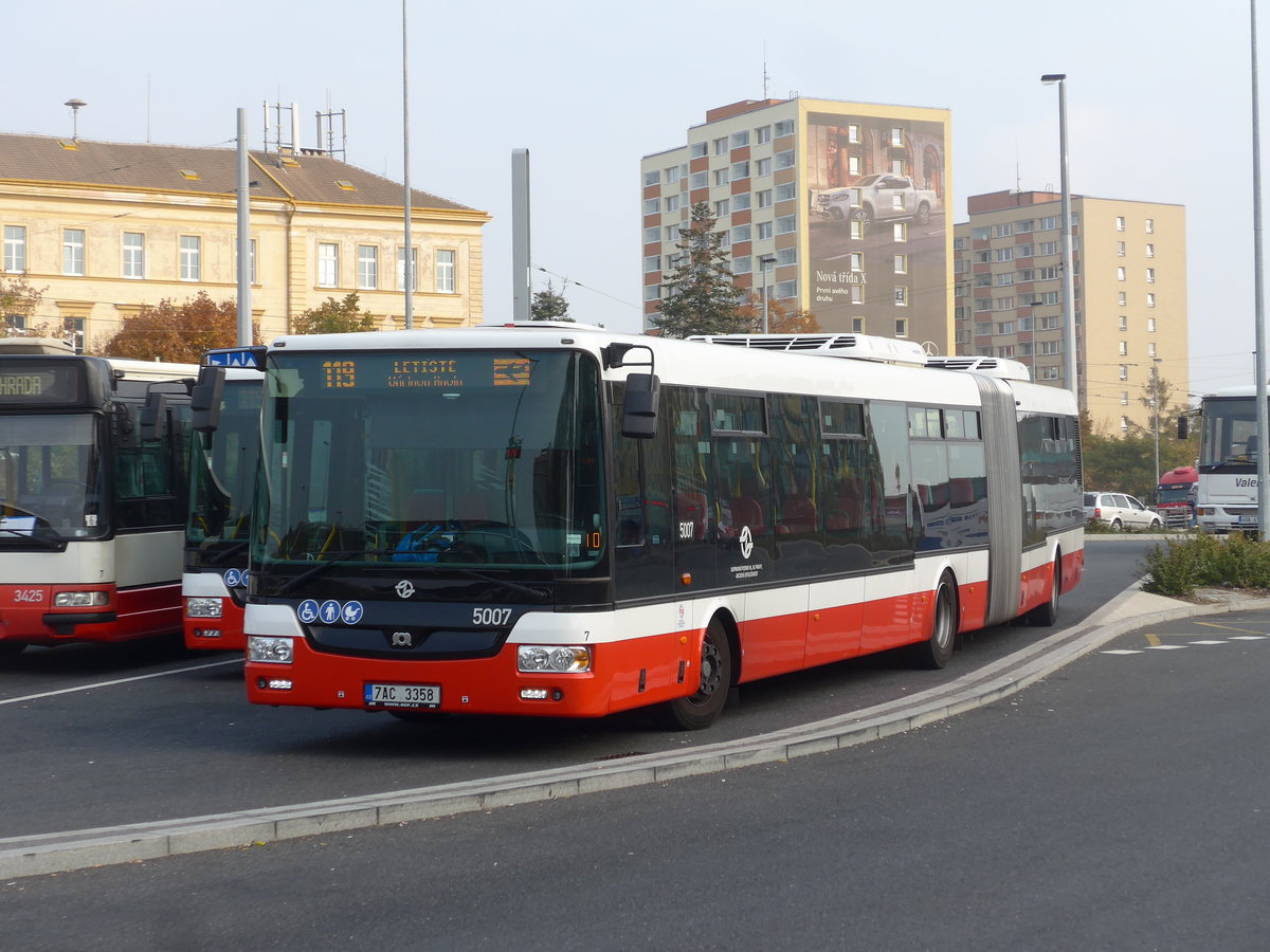 (198'539) - DPP Praha - Nr. 5007/7AC 3358 - SOR am 19. Oktober 2018 in Praha, N�draz� Veleslav�n
