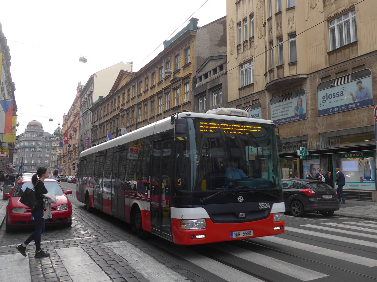 (198'670) - DPP Praha - Nr. 3524/1AH 5585 - SOR am 19. Oktober 2018 in Praha, Jindrissk�