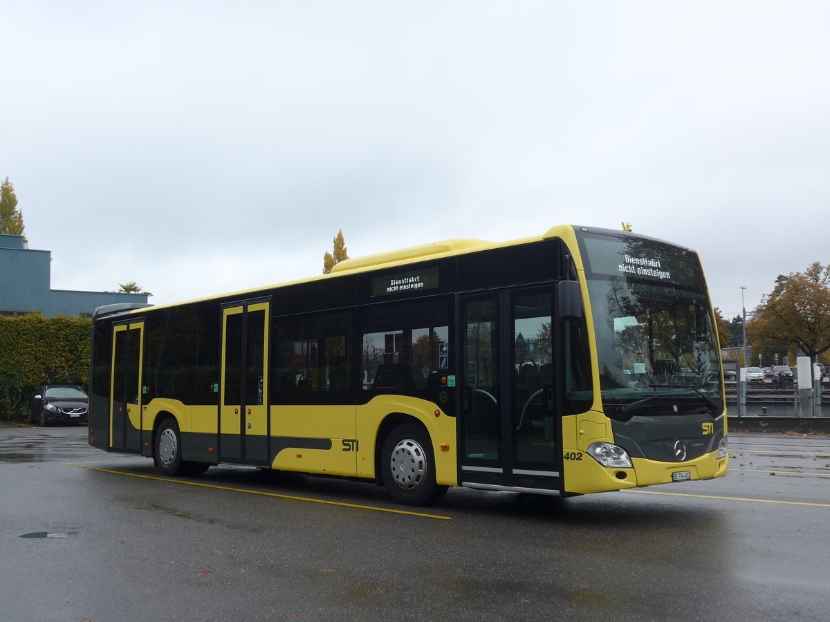 (198'990) - STI Thun - Nr. 402/BE 754'402 - Mercedes am 28. Oktober 2018 bei der Schiffl�ndte Thun