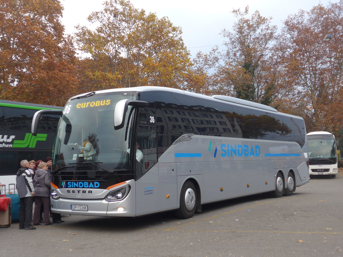(199'435) - Aus Polen: Sindbad, Opole - Nr. 36/OP 1536K - Setra am 18. November 2018 in Z�rich, Sihlquai