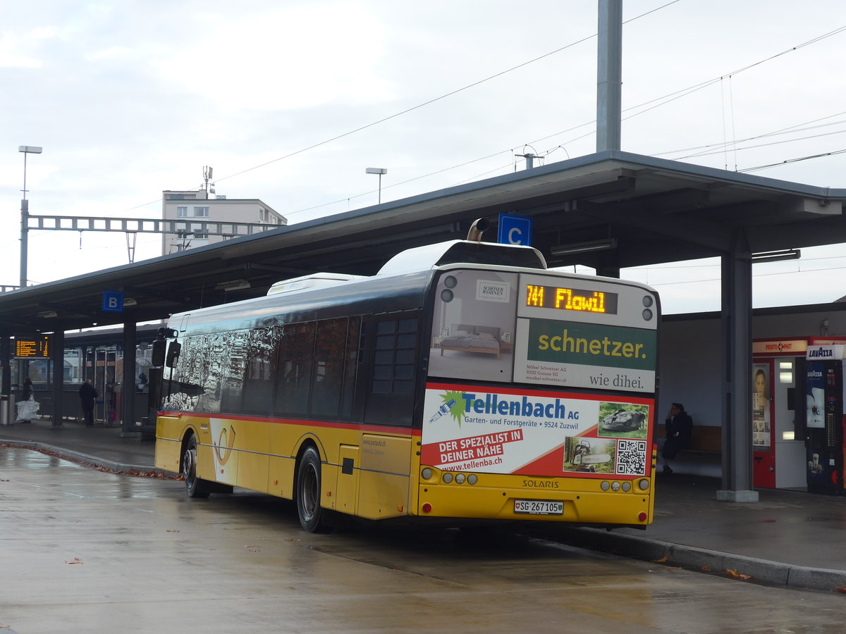 (199'533) - Schmidt, Oberb�ren - SG 267'105 - Solaris am 24. November 2018 beim Bahnhof Uzwil