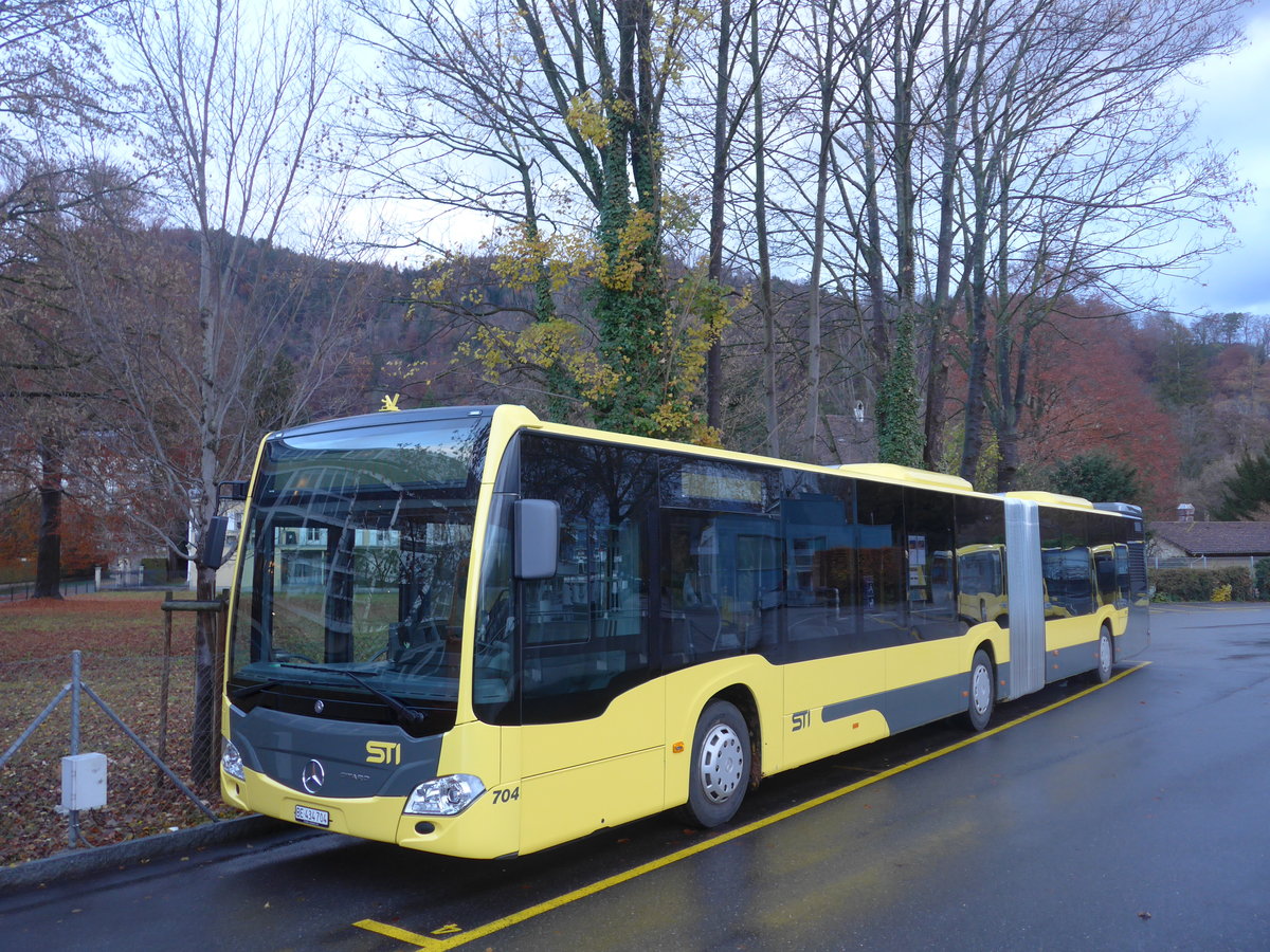 (199'630) - STI Thun - Nr. 704/BE 434'704 - Mercedes am 3. Dezember 2018 bei der Schiffl�ndte Thun