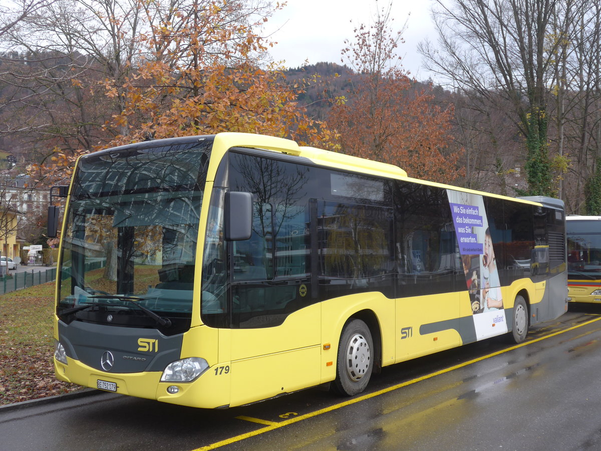 (199'644) - STI Thun - Nr. 179/BE 752'179 - Mercedes am 6. Dezember 2018 bei der Schiffl�ndte Thun