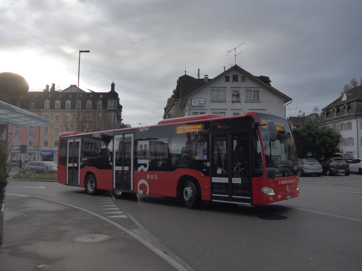 (199'784) - AHW Horgen - Nr. 657/ZH 687'452 - Mercedes am 8. Dezember 2018 beim Bahnhof W�denswil