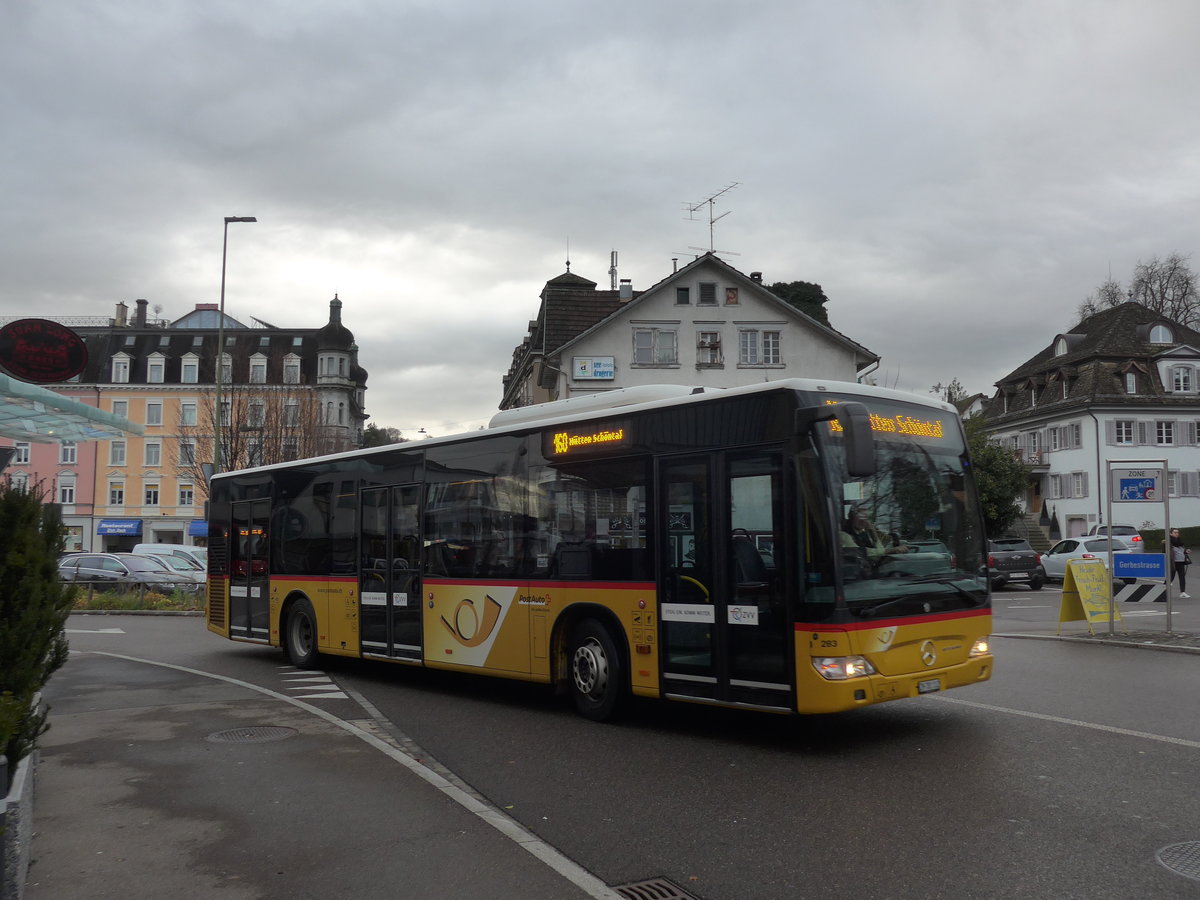(199'792) - PostAuto Z�rich - Nr. 283/ZH 781'112 - Mercedes (ex B�hrer, Hirzel) am 8. Dezember 2018 beim Bahnhof W�denswil