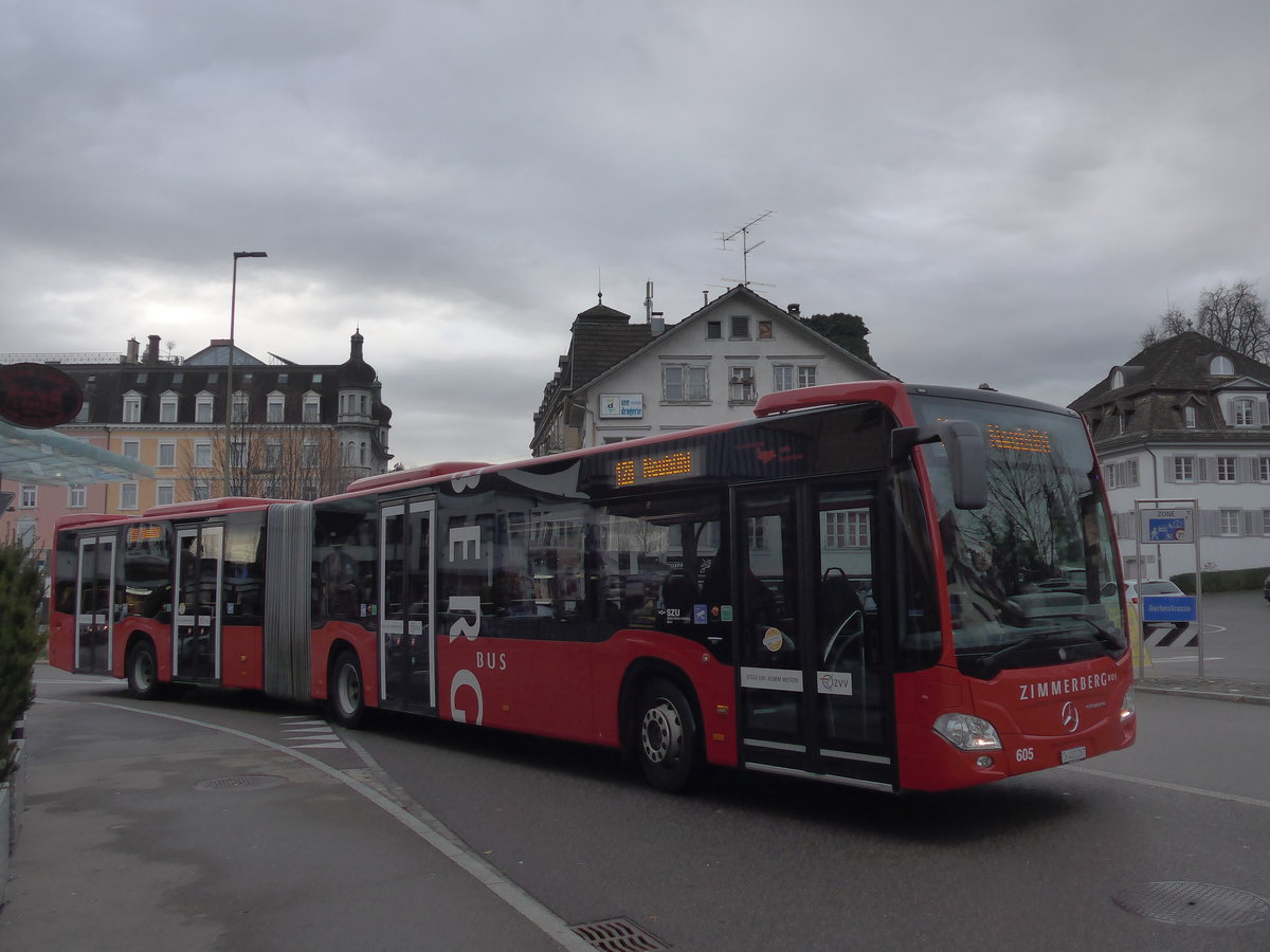 (199'797) - AHW Horgen - Nr. 605/ZH 402'287 - Mercedes am 8. Dezember 2018 beim Bahnhof W�denswil