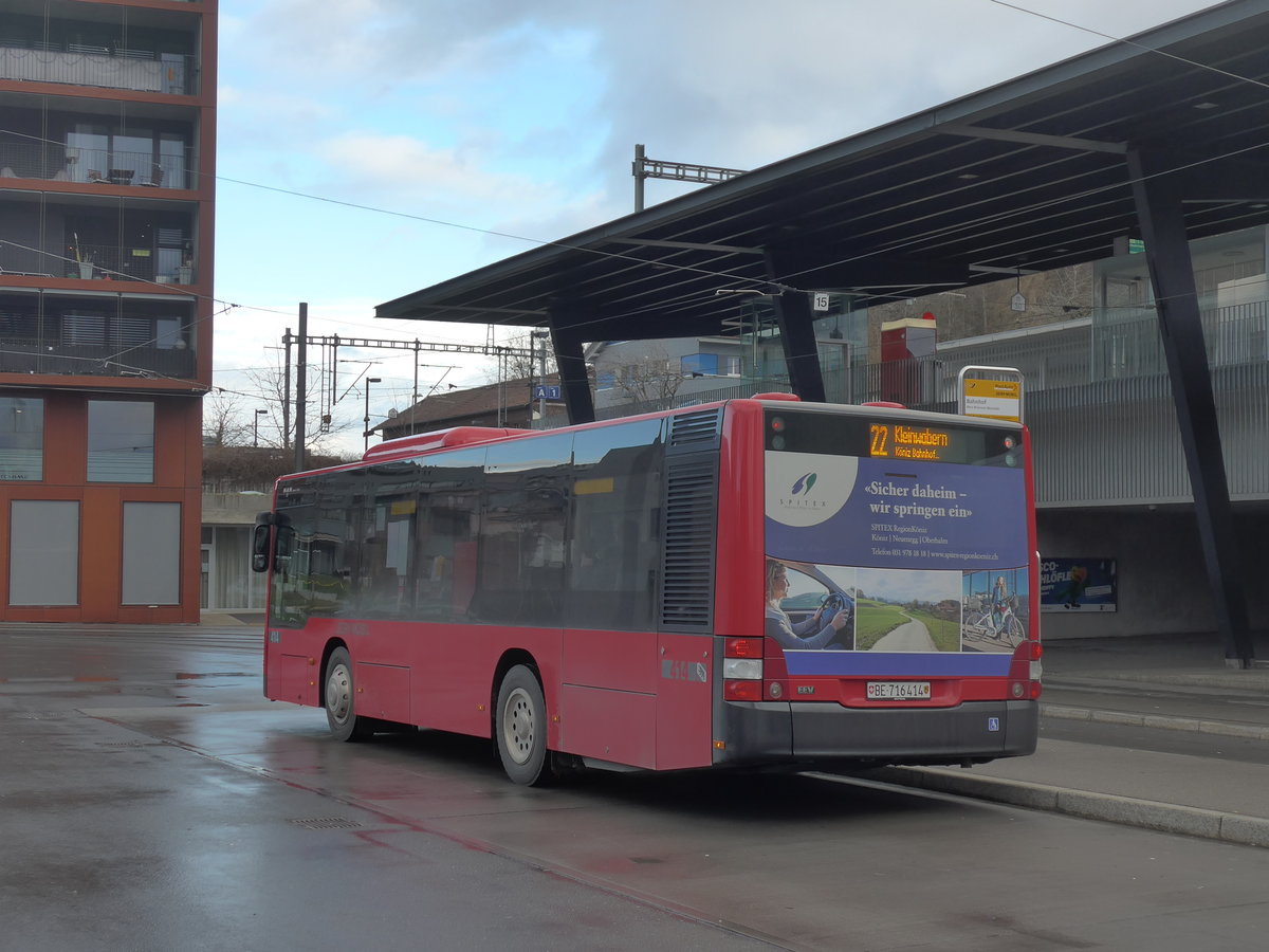 (199'914) - Bernmobil, Bern - Nr. 414/BE 716'414 - MAN am 10. Dezember 2018 beim Bahnhof Bern Br�nnen Westside