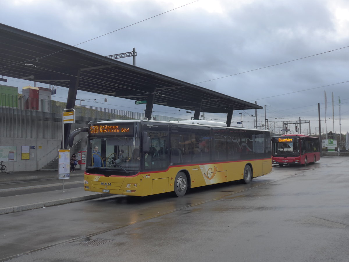 (199'918) - Steiner, Ortschwaben - Nr. 13/BE 47'894 - MAN am 10. Dezember 2018 beim Bahnhof Bern Br�nnen Westside