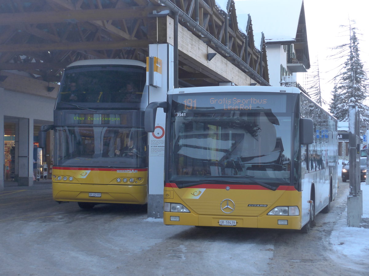 (200'260) - Bossi&Hemmi, Tiefencastel - GR 59'439 - Mercedes (ex PostAuto Graub�nden; ex Vogt, Klosters Nr. 7) am 26. Dezember 2018 in Lenzerheide, Post